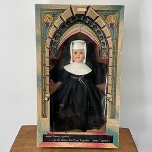 VTG 1954 Dandee Doll Co. Phila PA Halco St Mary's Nun Doll #1400 Sleep Eyes
